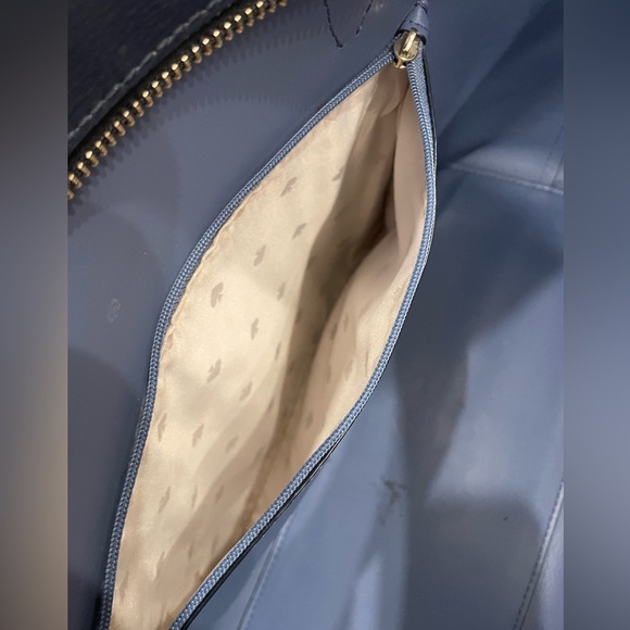 Kate Spade Shoulder Bag Tote Blue Large Handbag Purse - Picture 8 of 12